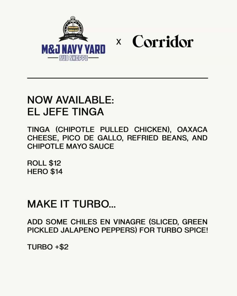 M&J Navy Yard Sub Shoppe menu 6